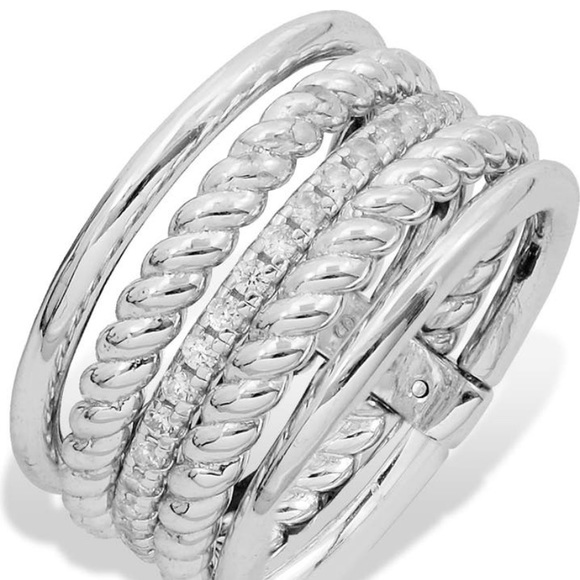 Savvy multi row CZ ring GOLD - Picture 2 of 2